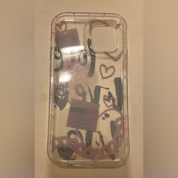 IPhone 12 ProMax Clear love Prints Protective Phone Case - Picture 7 of 10